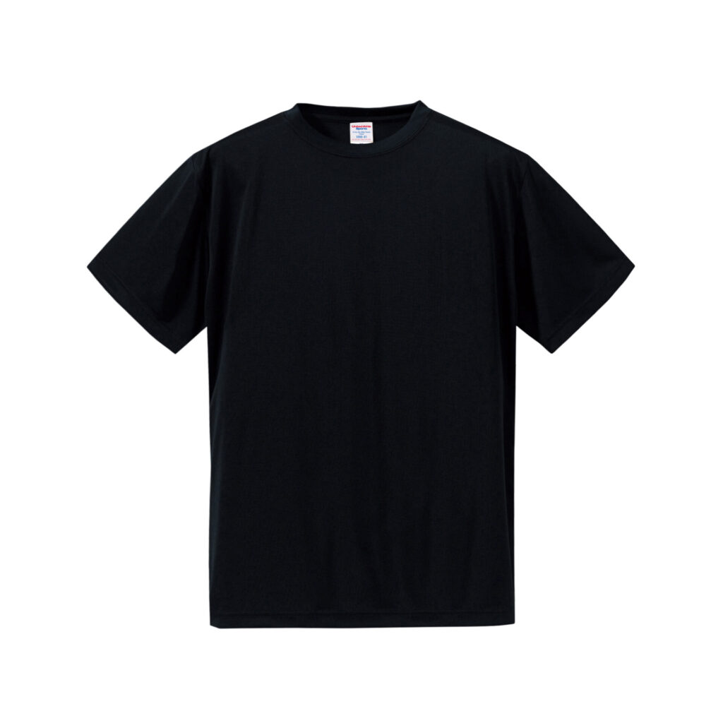 ユナイテッドアスレ 4.7オンス ドライシルキータッチTシャツ（ブラック）