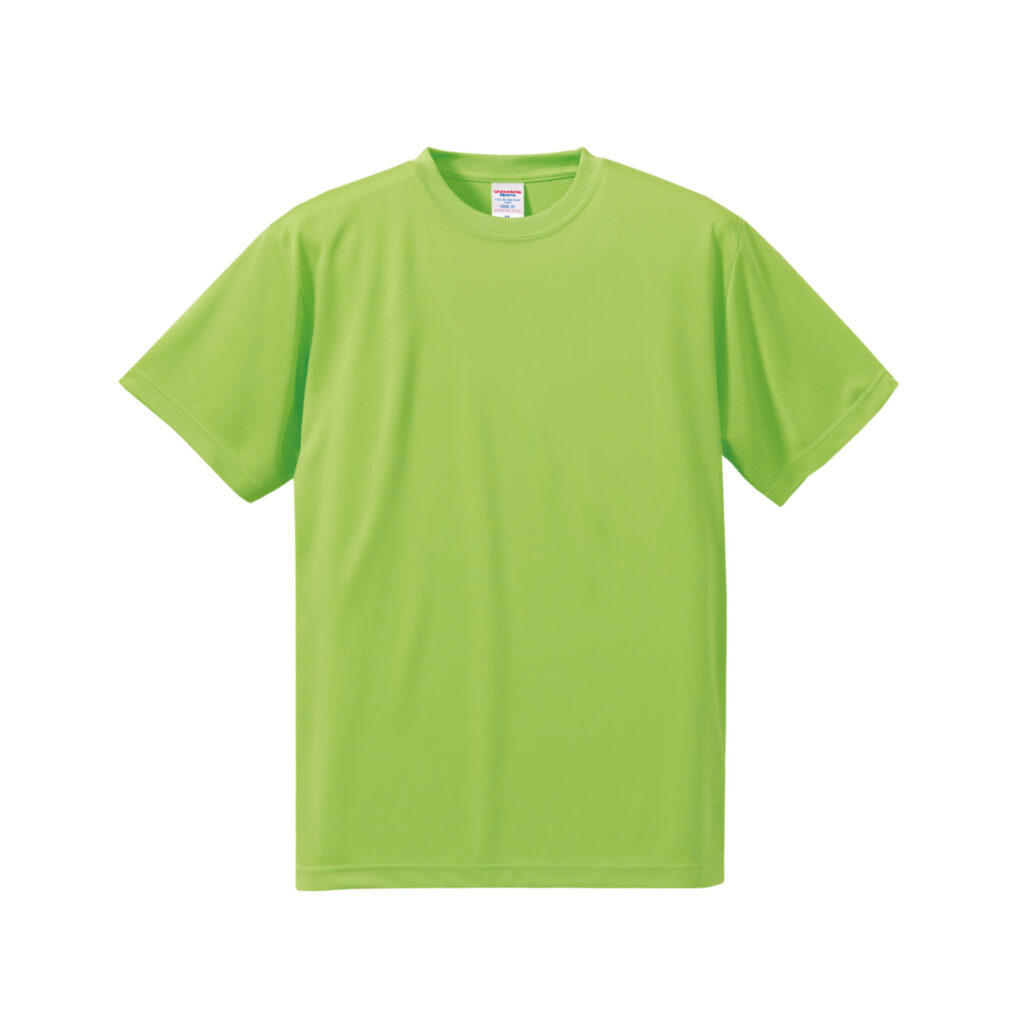 ユナイテッドアスレ 4.7オンス ドライシルキータッチTシャツ（ライムグリーン）